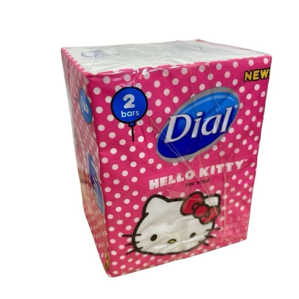 Rare Dial Sanrio Hello Kitty Bar Soap (2 Bars) New Sealed Collectable 2012 NWT